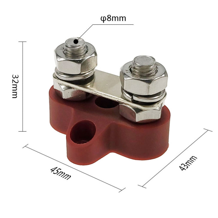 Double Terminal Block Spiral Fixed Wire Connector, Color: M8 Red