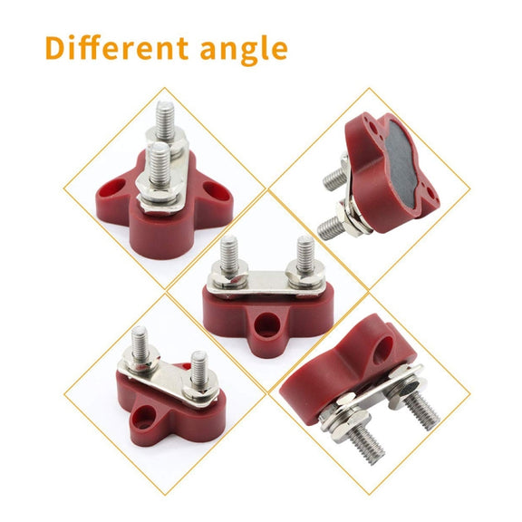 Double Terminal Block Spiral Fixed Wire Connector, Color: M6 Red