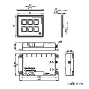 SP5106 RV Yacht Modified 5mm Film Touch 6-Bit Panel Switch