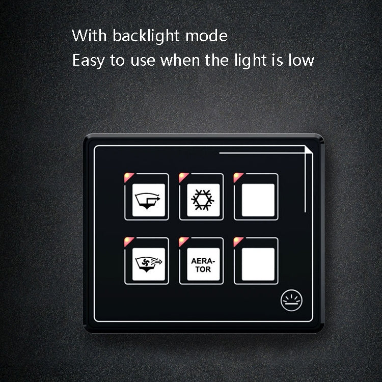 SP5106 RV Yacht Modified 5mm Film Touch 6-Bit Panel Switch
