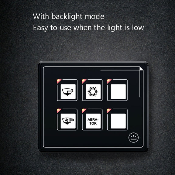 SP5106 RV Yacht Modified 5mm Film Touch 6-Bit Panel Switch