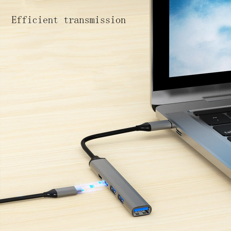 U5 Type-C Extender USB3.0 Splitter Multi-Port Expansion Dock, Number of interfaces: 5 in 1 (Type-C)