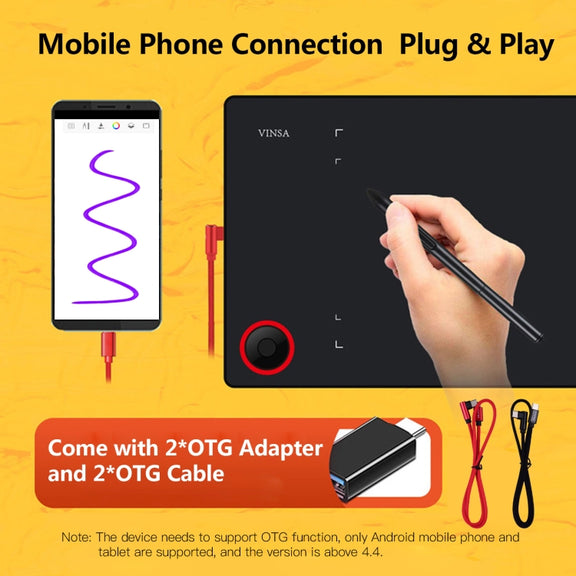 VINSA T608 Can Connected To Mobile Phone Hand-Painted Board, Style: Package 1