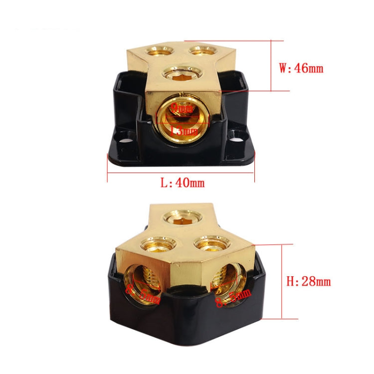 DB31 Car Audio Amplifier Modified Insurance 1 Point 2 Splitter, Specification: Copper