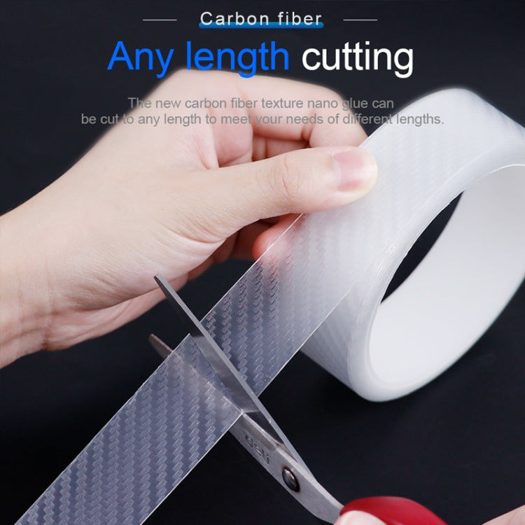 20cm x 3m Car Carbon Fiber Bumper Anti-Collision Strip
