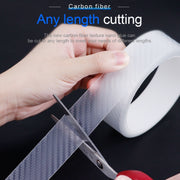 20cm x 3m Car Carbon Fiber Bumper Anti-Collision Strip