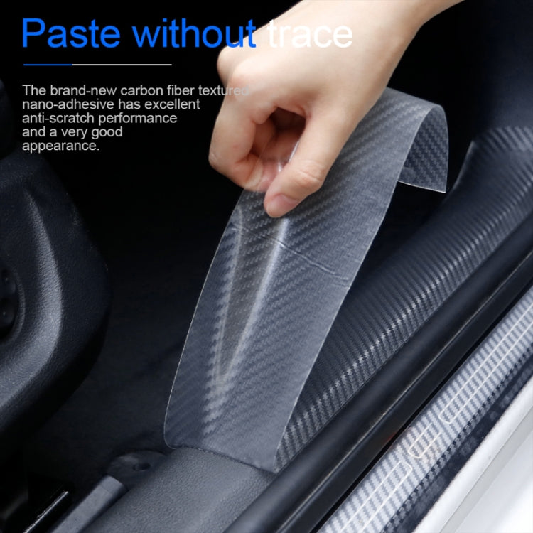 20cm x 3m Car Carbon Fiber Bumper Anti-Collision Strip