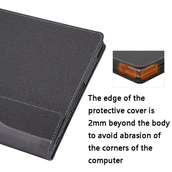 PU Leather Laptop Protective Case For HP Envy X360 15-BP / CN / DR / DS(Wine Red)