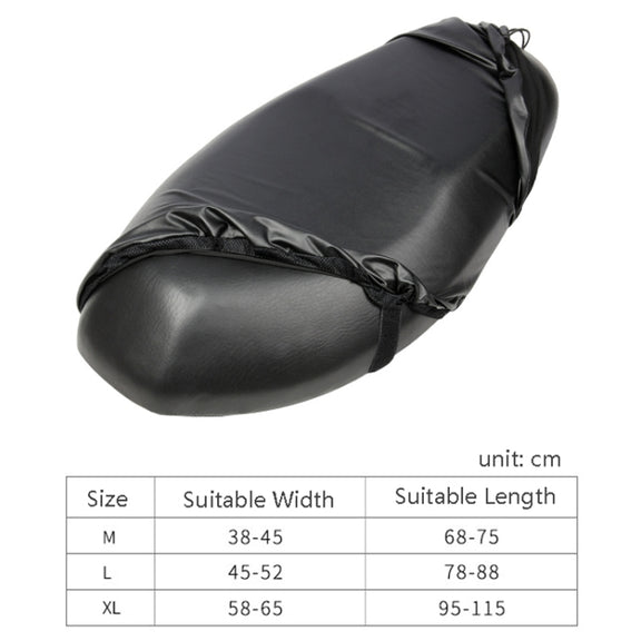 MC1004 Motorcycle Sun Protection Dustproof Rain Seat Cover, Specification: L(Black)