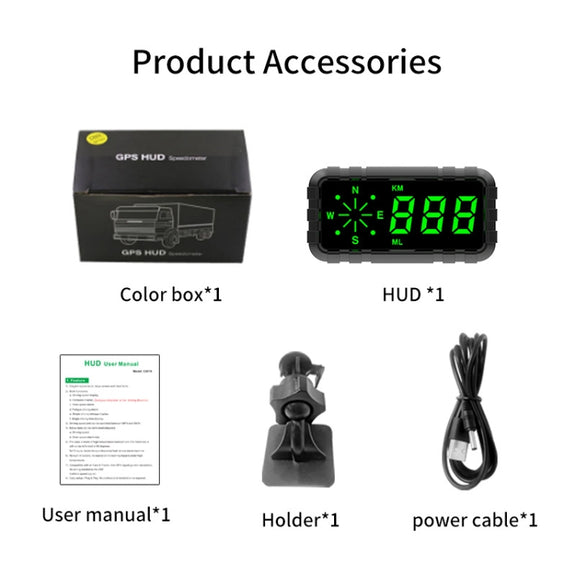 C3010 Car Head-up Display Speed Alarm(English Version)