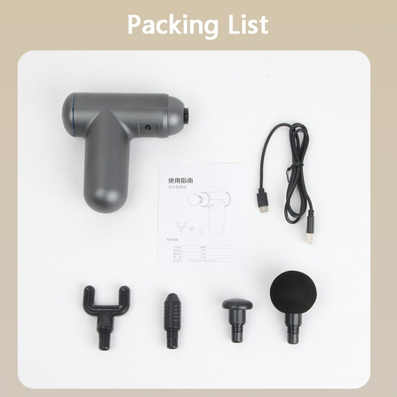 J12A Mini Vibrating Massage Button Type Fascia Gun, Specification: Black