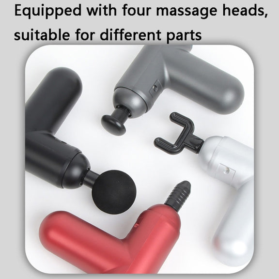J12A Mini Vibrating Massage Button Type Fascia Gun, Specification: Silver