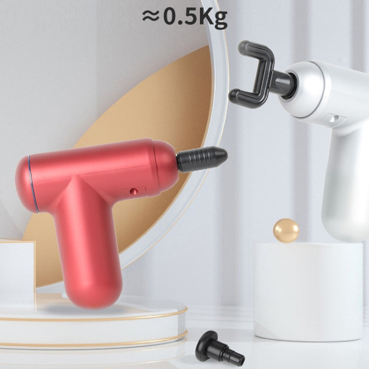J12A Mini Vibrating Massage Button Type Fascia Gun, Specification: Silver