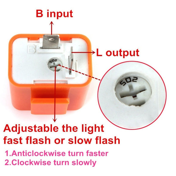 Motorcycle LED Turn Signal Relay(Fresh Orange)