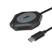 2 PCS PD Fast Charging Multi-Port USB Docking Station, Number of interfaces: T1303 Type-C to PD3.0+1xUSB3.0+3xUSB2.0