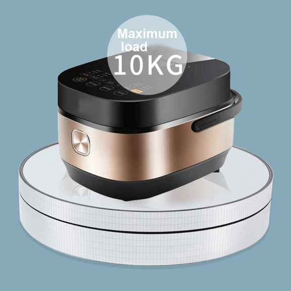 25cm Adjustable Speed Electric Rotating Display Stand Video Shooting Props Turntable(Black Mirror)
