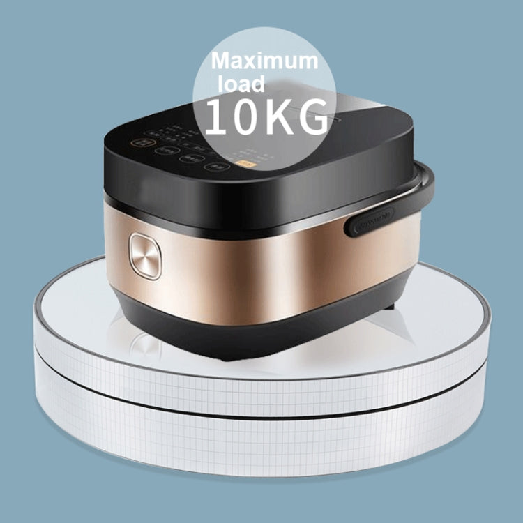 25cm Adjustable Speed Electric Rotating Display Stand Video Shooting Props Turntable(Black Mirror)