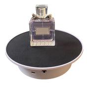 20cmTwo-Way Turntable Display Stand Video Shooting Props Turntable(White Bottom Black Velvet)
