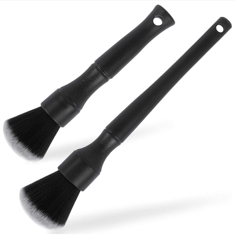 Car Air Conditioner Outlet Brush Interior Cleaning Soft Brush, Specification: Small+Large(Black)