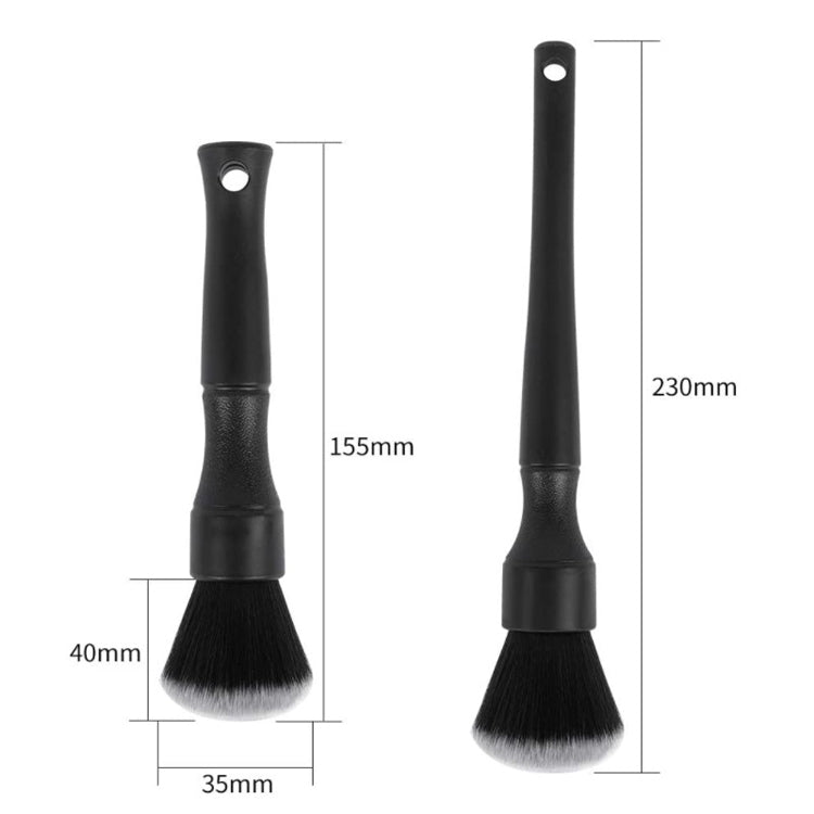 Car Air Conditioner Outlet Brush Interior Cleaning Soft Brush, Specification: Small+Large(Black)