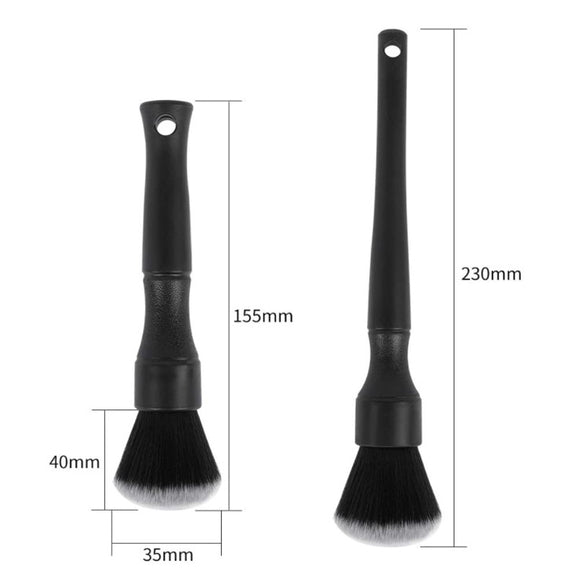 Car Air Conditioner Outlet Brush Interior Cleaning Soft Brush, Specification: Small+Large(Black)