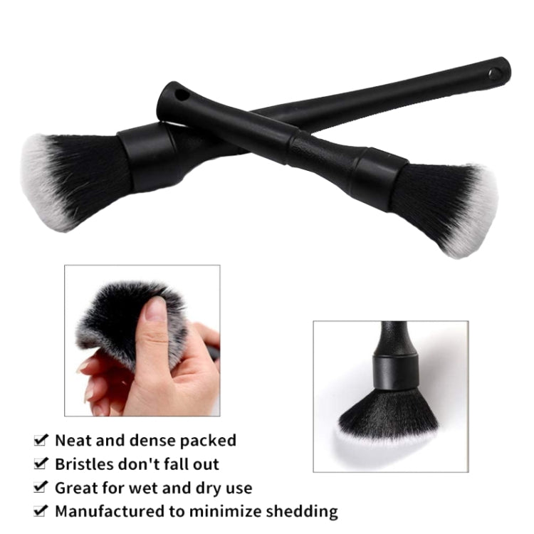 Car Air Conditioner Outlet Brush Interior Cleaning Soft Brush, Specification: Small+Large(Red)