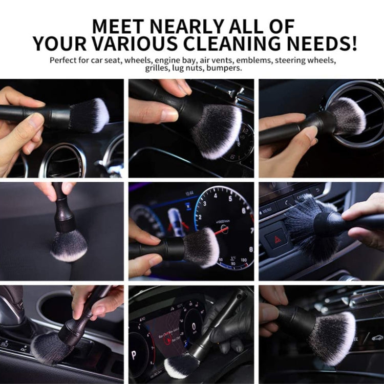 Car Air Conditioner Outlet Brush Interior Cleaning Soft Brush, Specification: Small+Large(Black)