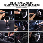 Car Air Conditioner Outlet Brush Interior Cleaning Soft Brush, Specification: Small+Large(Black)