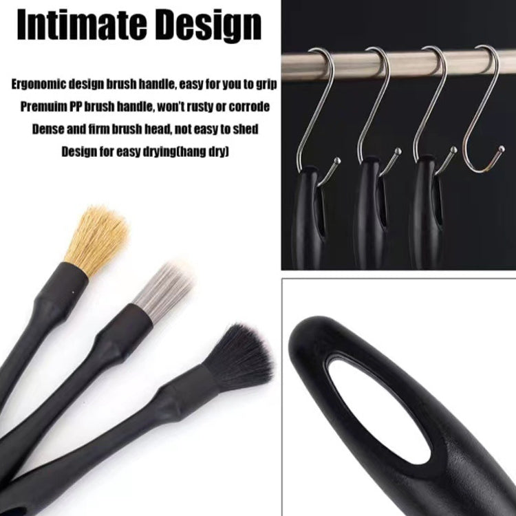 3 PCS / Set Car Interior Air Conditioning Cleaning Nylon Brush