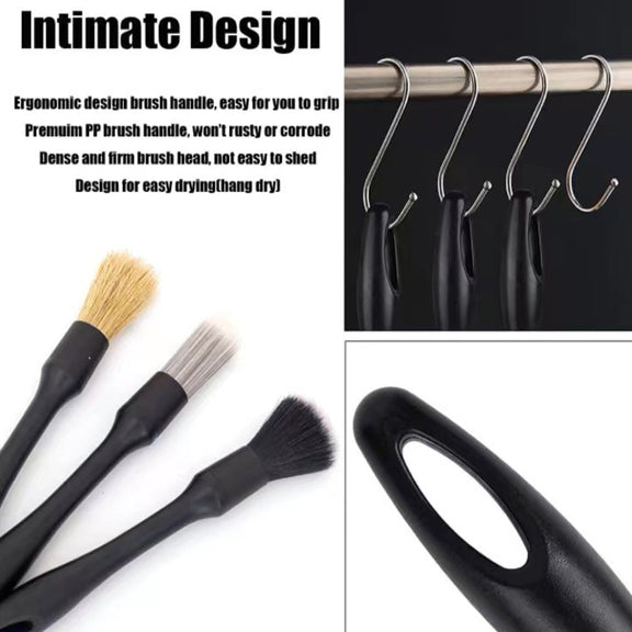 3 PCS / Set Car Interior Air Conditioning Cleaning Nylon Brush
