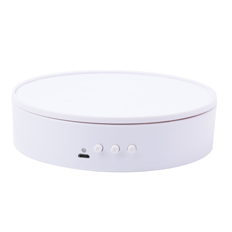 15cm Adjustable Speed Rotating Display Stand Props Turntable(White Velvet)