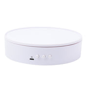 15cm Adjustable Speed Rotating Display Stand Props Turntable(White Velvet)