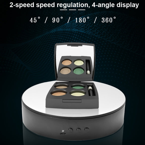 15cm Adjustable Speed Rotating Display Stand Props Turntable(White Velvet)