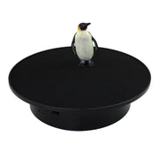 25cm USB Power Rotating Display Stand Video Shooting Props Turntable(Black+Black Velvet)