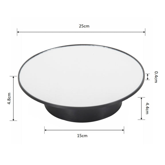 25cm USB Power Rotating Display Stand Video Shooting Props Turntable(Black+Black Velvet)