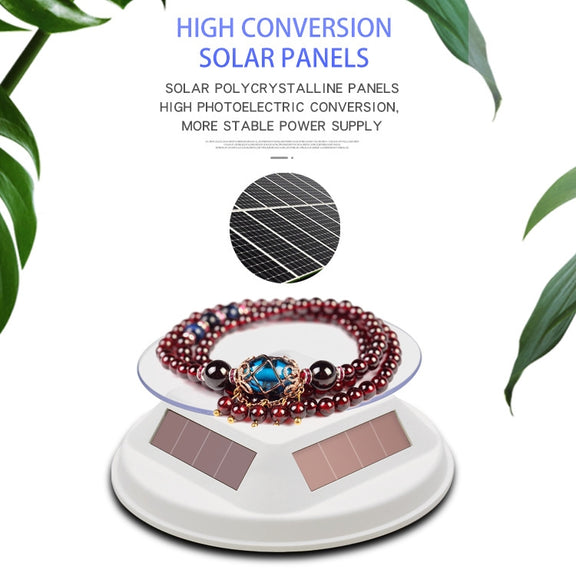 12cm Solar Rotating Display Stand Props Turntable(White)