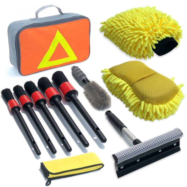 11 PCS / Set Soft Detail Brush Water-resistant Car Wash Gloves