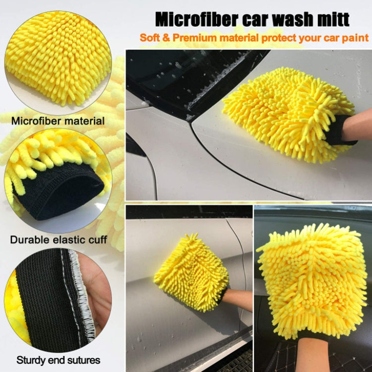 11 PCS / Set Soft Detail Brush Water-resistant Car Wash Gloves