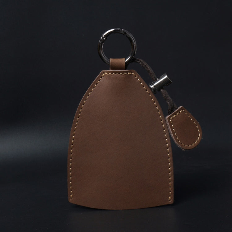 18Y-009 Vintage Handmade Leather Car Pull-Out Key Case(Oil Wax Skin Tea)