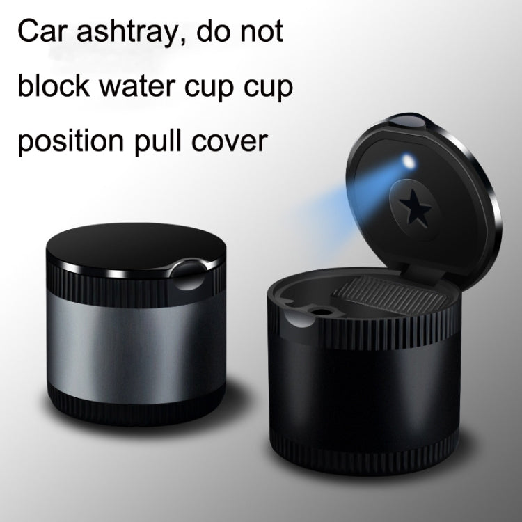Car Ashtray With LED Ambient Light(Gray)