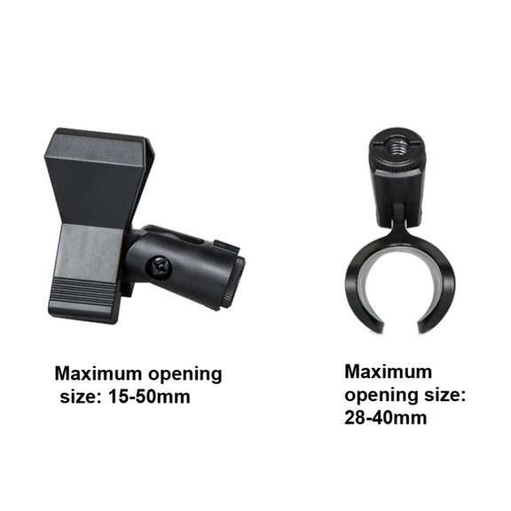 LKT-300 30-65cm Full Metal Disc Base Dual Microphone Stand,Size: 140mm Base
