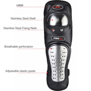 PRO-BIKER RH-1010 Motorcycle Keep Warm Anti-Fall Stainless Steel Protective Gear(Knee Pads + Elbow Pads)