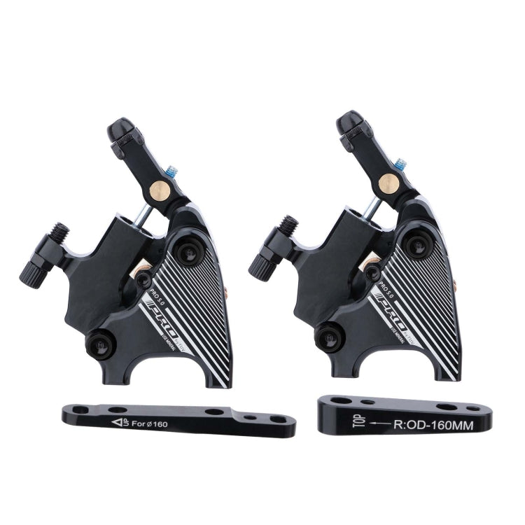 1 Pair IIIPRO Flat Mount Road Calipers Bilateral Brakes(Black)