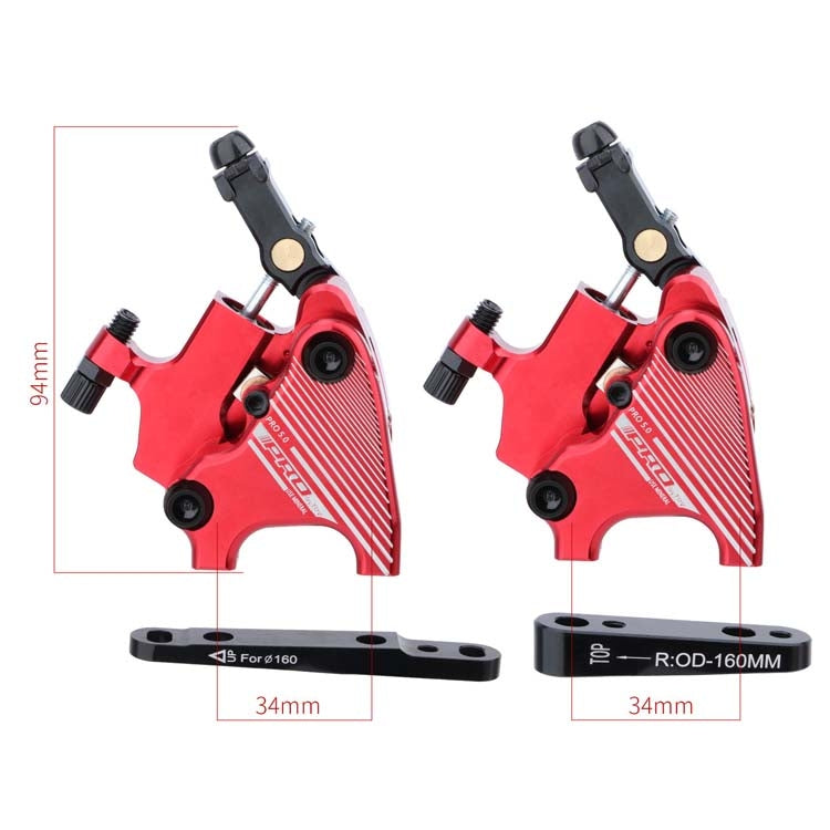 1 Pair IIIPRO Flat Mount Road Calipers Bilateral Brakes(Black)