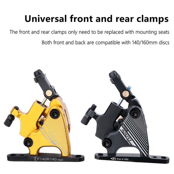 1 Pair IIIPRO Flat Mount Road Calipers Bilateral Brakes(Black)