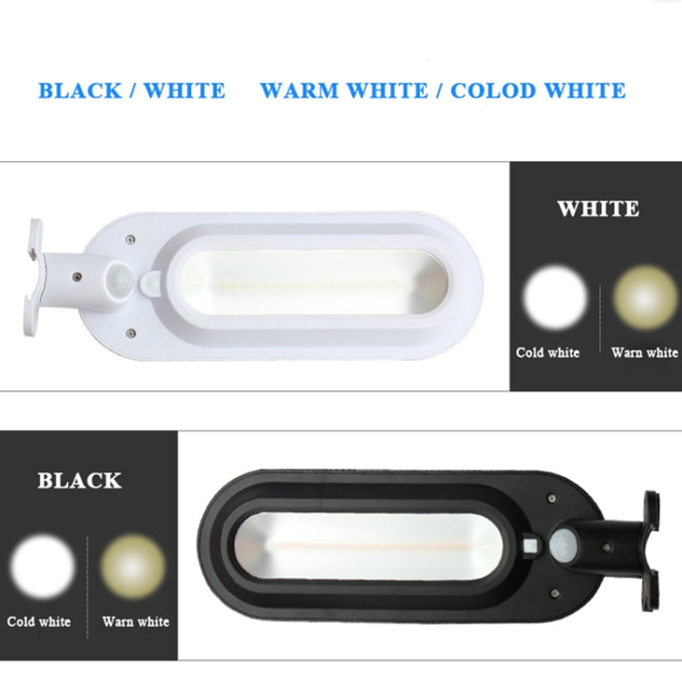 DS018 Solar Wall Lamp Outdoor Garden Induction Street Light(Black Shell Warm Light)