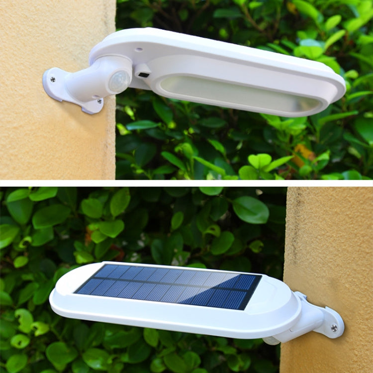 DS018 Solar Wall Lamp Outdoor Garden Induction Street Light(Black Shell Warm Light)