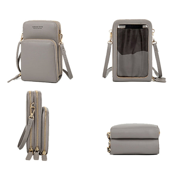 SJ617 Multifunctional Touch Screen Phone Bag Single-shoulder Bag(Black)