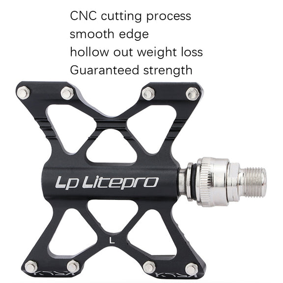 LP LitePro K5 Folding Bkie Aluminum Alloy Bearin Pedals(Silver)