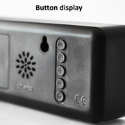 6625D LED Digital Alarm Clock Luminous Desktop Timer Temperature Display Alarm Clock( Black Shell White Light)